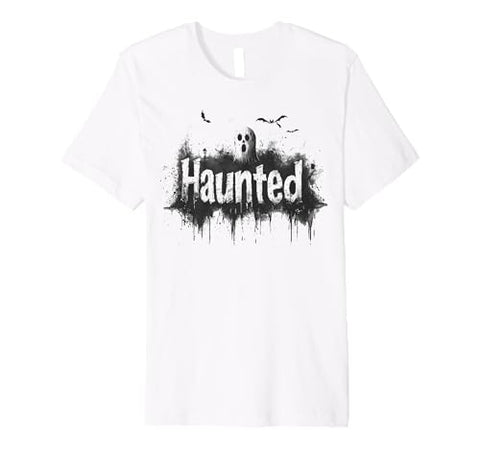 Halloween Haunted Ghost Cemetery Premium T-Shirt