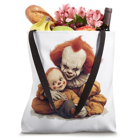 Clown Duo Halloween Fun Tote Bag