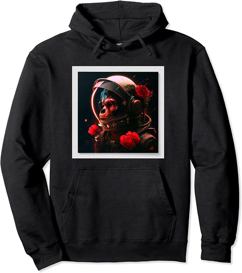 Embark on a Cosmic Adventure with the Monkey in Outer Space Pullover Hoodie